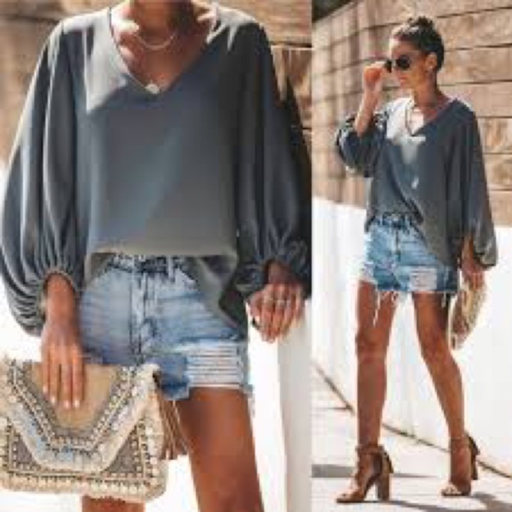 Vici Bells Will Be Ringing Balloon Sleeve Top